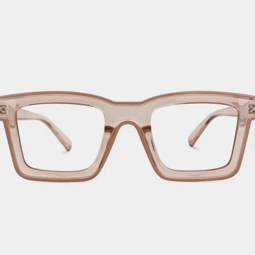 Stylish Tan Square Frame Glasses